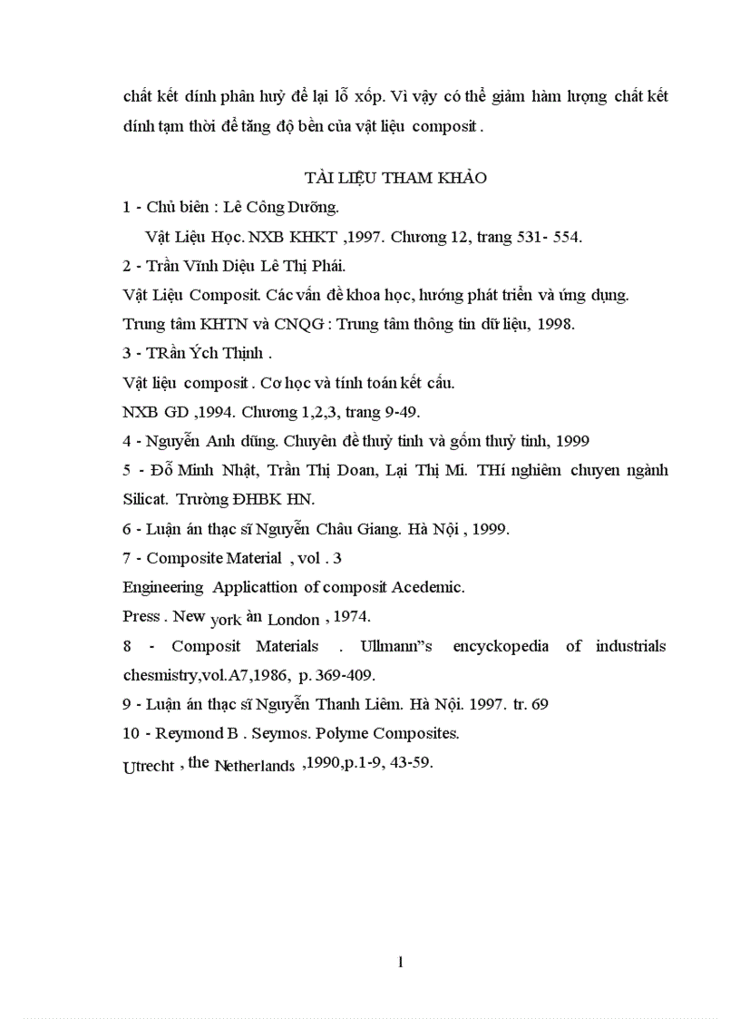 image for page Tổng quan về vật liệu composit