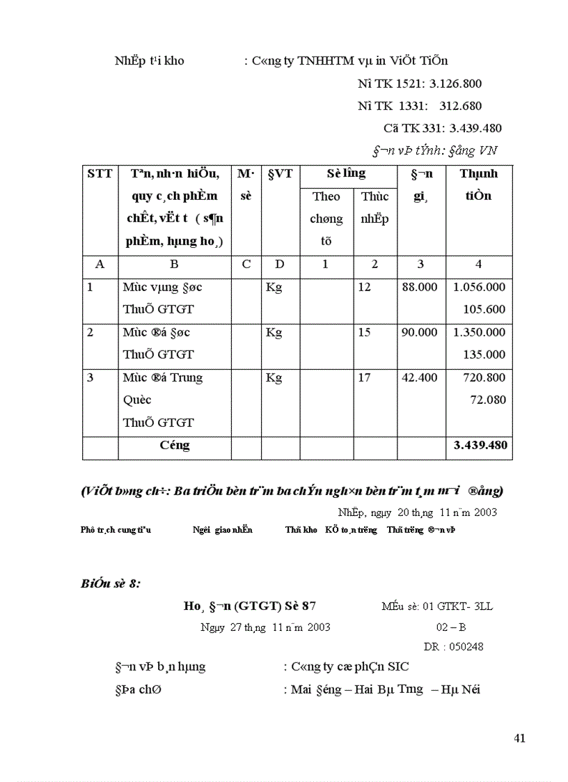 image for page Kế toán nguyên vật liệu công cụ dụng cụ ở Công ty TNHHTM và in Việt Tiến 1