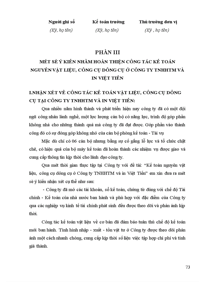 image for page Kế toán nguyên vật liệu công cụ dụng cụ ở Công ty TNHHTM và in Việt Tiến 1