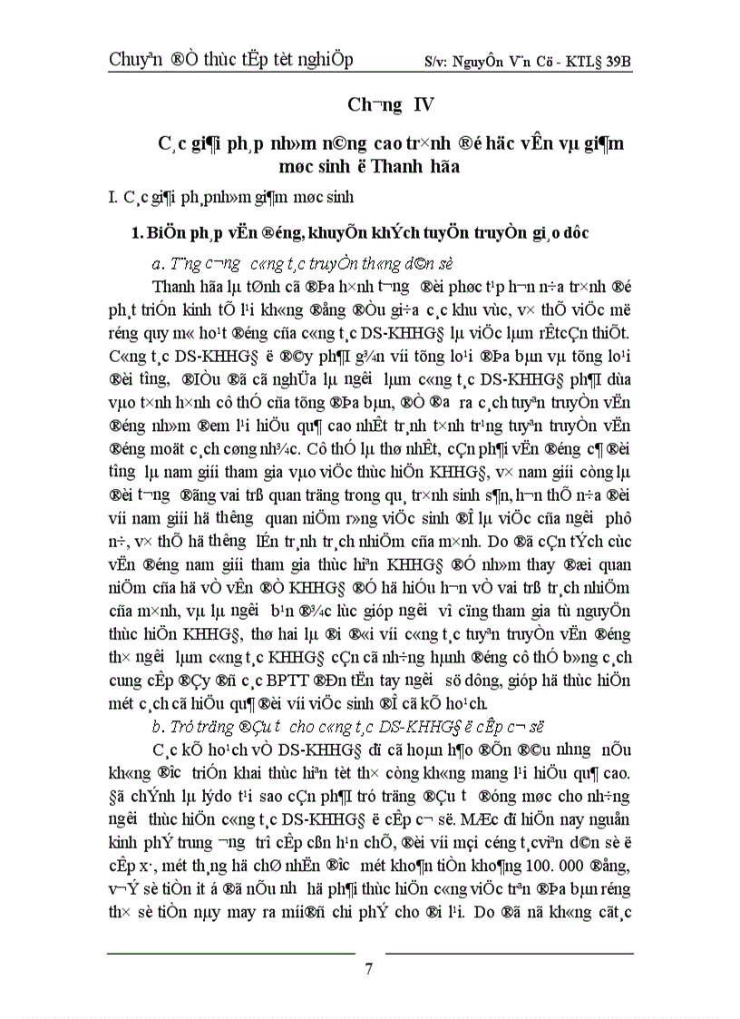 image for page Một số giải pháp nhằm nâng cao trình độ học vấn và giảm mức sinh ở Thanh Hoá