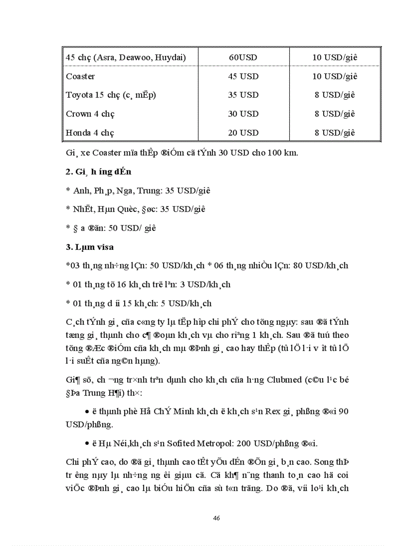 image for page Giá chính sách giá trong kinh doanh lữ hành của công ty Du lịch dịch vụ Tây Hồ thực trạng và giải pháp thu hút khách