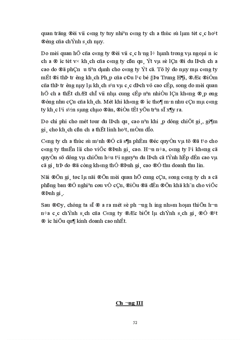 image for page Giá chính sách giá trong kinh doanh lữ hành của công ty Du lịch dịch vụ Tây Hồ thực trạng và giải pháp thu hút khách