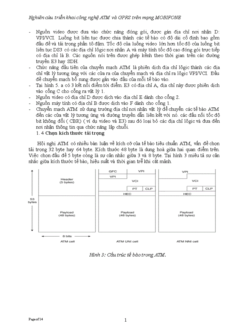 image for page Nghiên cứu triển khai công nghệ ATM và GPRS trên mạng MOBIFONE 1