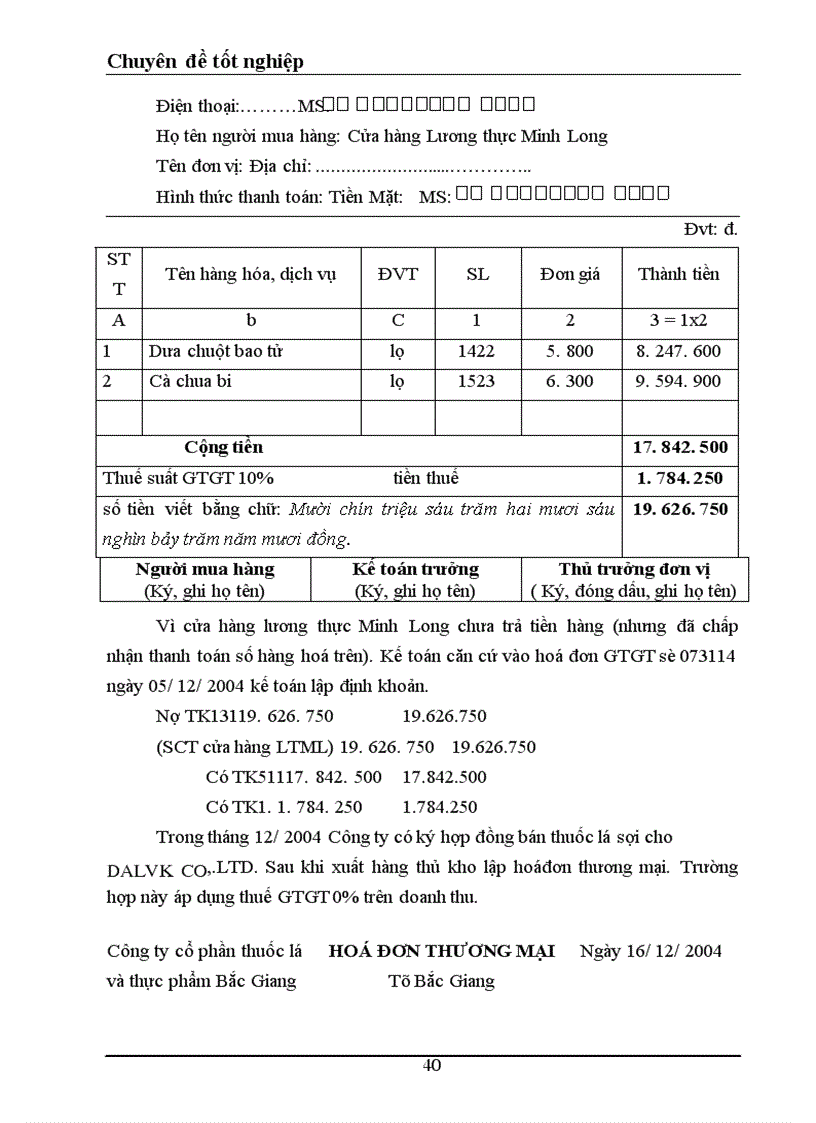 image for page Tổ chức kế toán bán hàng và xác định kết quả bán hàng ở công ty cổ phần thuốc lá và chế biến thực phẩm Bắc Giang 1