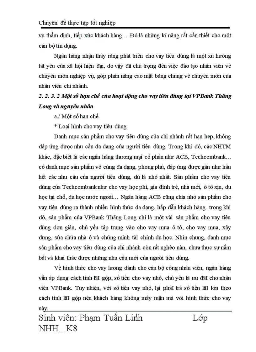 image for page Giải Pháp đẩy mạnh hoạt động cho vay tiêu dùng tại Ngân hàng Thương mại cổ phần các doanh nghiệp ngoài quốc doanh VPBank 1