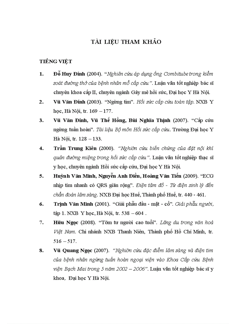 image for page Nghiên cứu áp dụng Combitube để kiểm soát đường thở trong xử trí ngừng tuần hoàn tại Khoa Cấp cứu Bệnh viện Bạch Mai