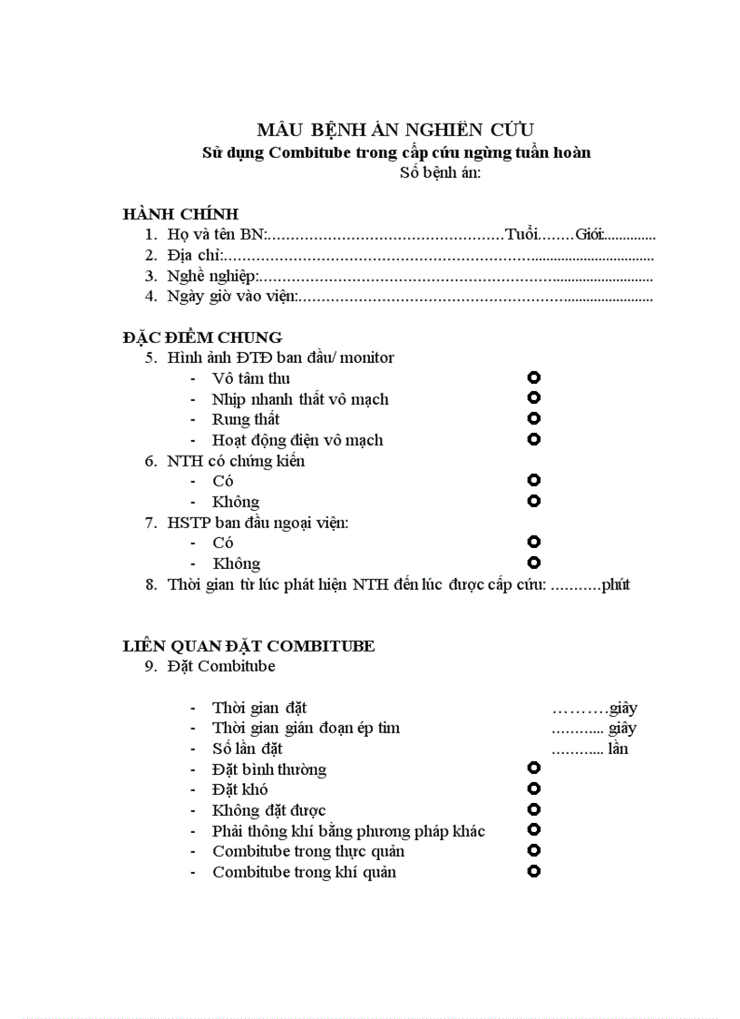 image for page Nghiên cứu áp dụng Combitube để kiểm soát đường thở trong xử trí ngừng tuần hoàn tại Khoa Cấp cứu Bệnh viện Bạch Mai