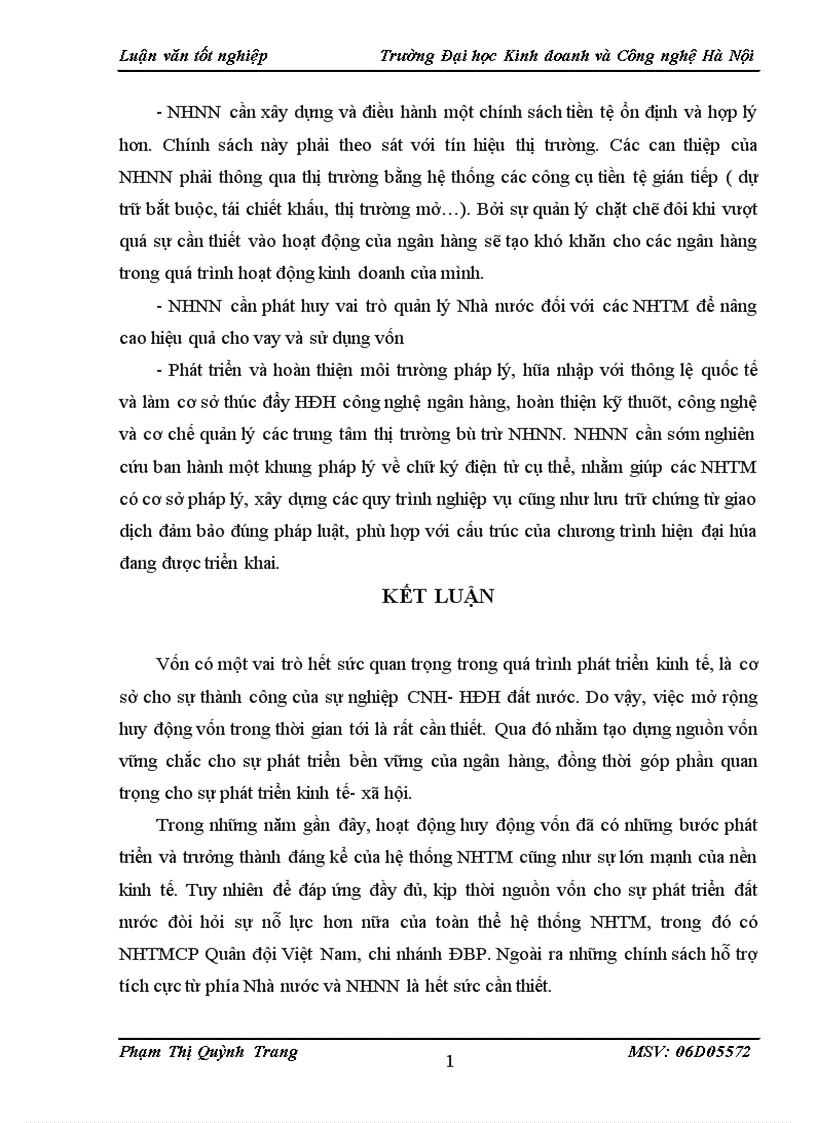 image for page Một số biện pháp nhằm nâng cao hiệu quả huy động vốn tại Ngân hàng TMCP Quân đội chi nhánh Điện Biên Phủ