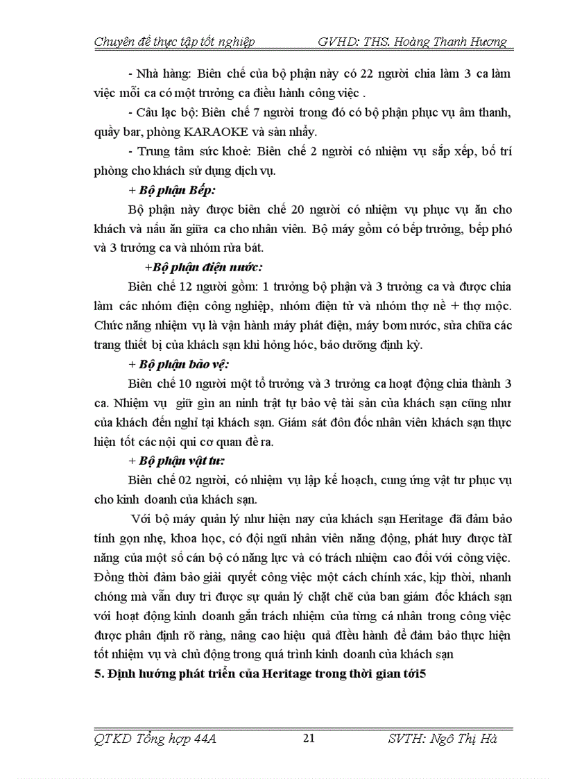 image for page Hoàn thiện mô hình đánh giá nhân sự tại khách sạn Heritage Hạ long 1