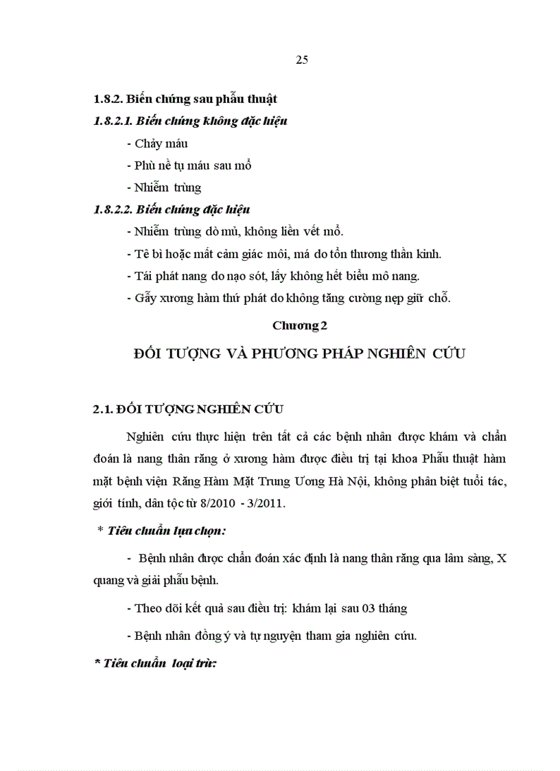 image for page Nhận xét lâm sàng hình ảnh X quang giải phẫu bệnh và đánh giá kết quả phẫu thuật nang thân răng