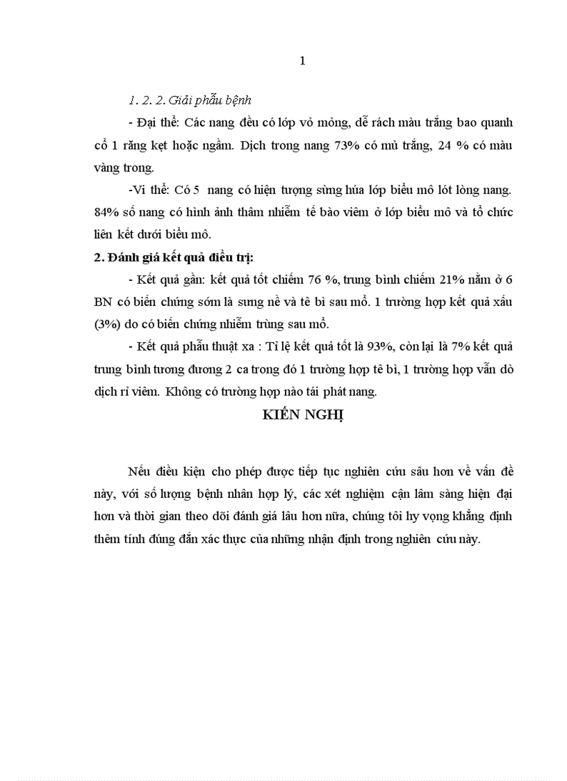 image for page Nhận xét lâm sàng hình ảnh X quang giải phẫu bệnh và đánh giá kết quả phẫu thuật nang thân răng