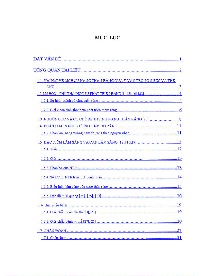 image for page Nhận xét lâm sàng hình ảnh X quang giải phẫu bệnh và đánh giá kết quả phẫu thuật nang thân răng