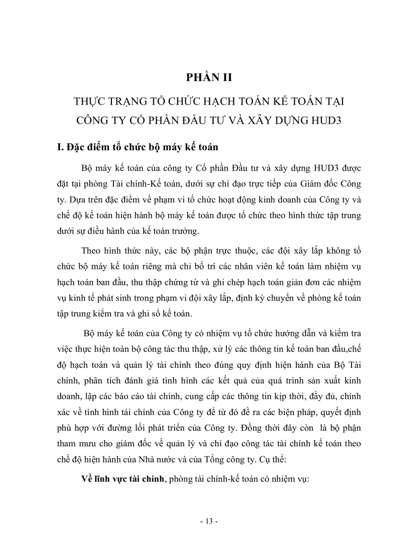 image for page Thực trạng tổ chức hạch toán kế toán tại Công ty cổ phần đầu tư và xây dựng HUD3