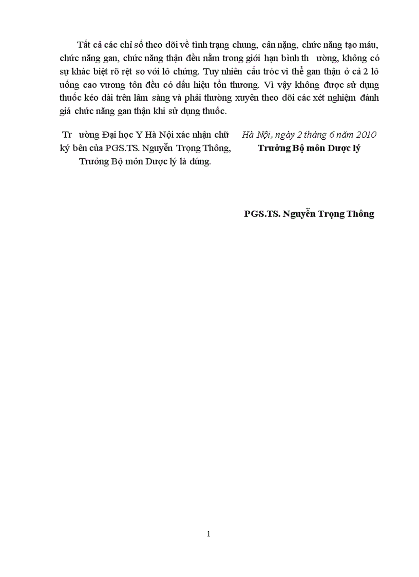 image for page Kết quả thử độc tính cấp và bán trường diễn của cao khô vương tôn