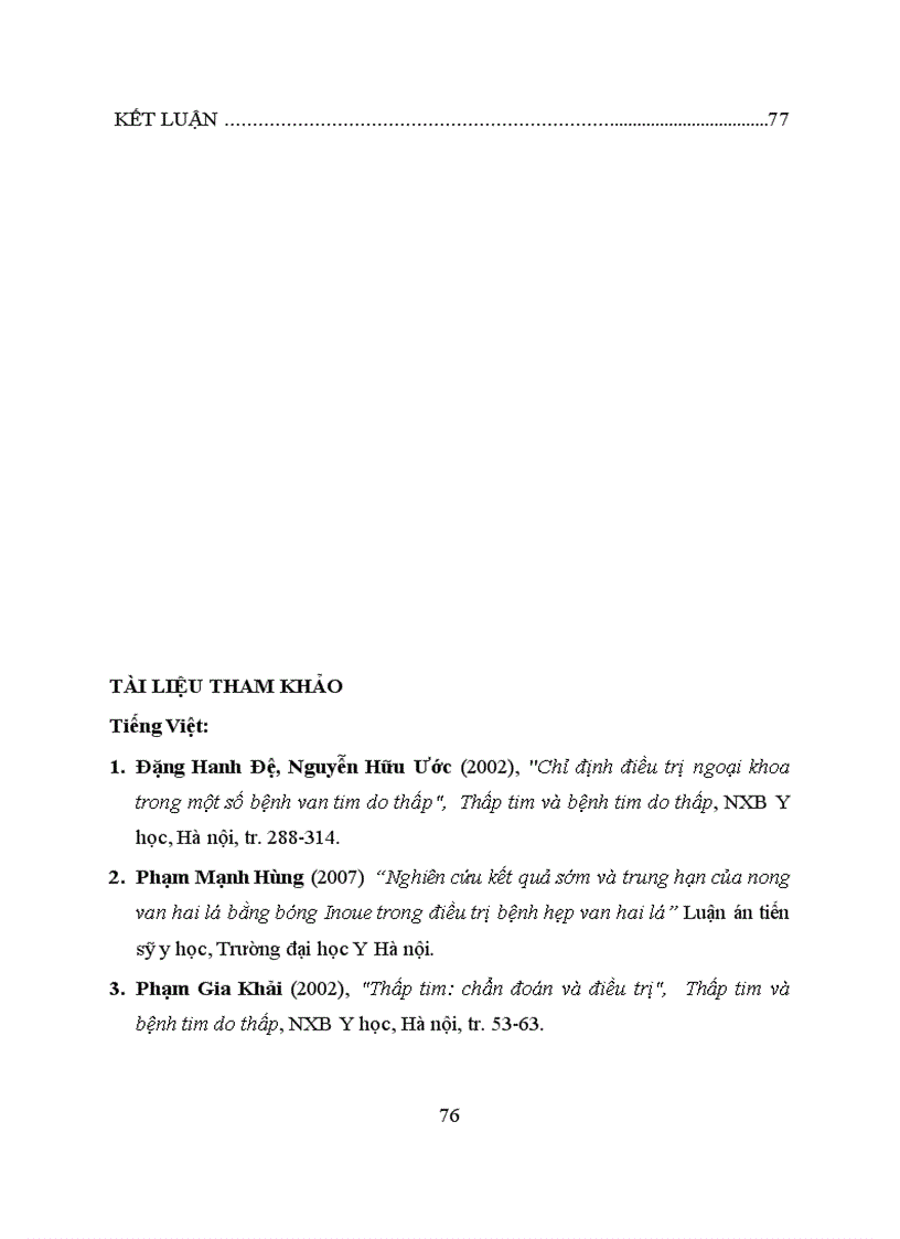 image for page Nghiên cứu đặc điểm lâm sàng và cận lâm sàng kết quả của phẫu thuật thay van hai lá cơ học tại bệnh viện Việt Đức