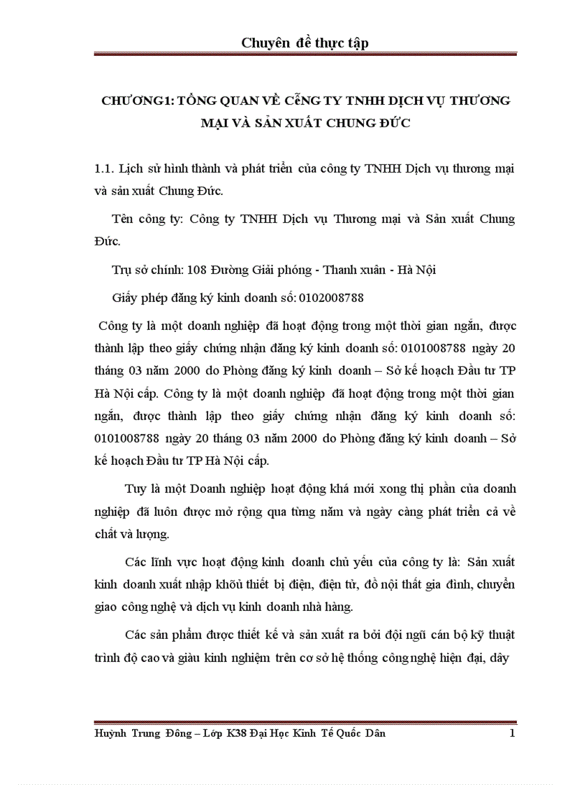 image for page Hoàn thiện kế toán nguyên vật liệu tại Công ty TNHH dịch vụ thương mại và sản xuất Chung Đức 1