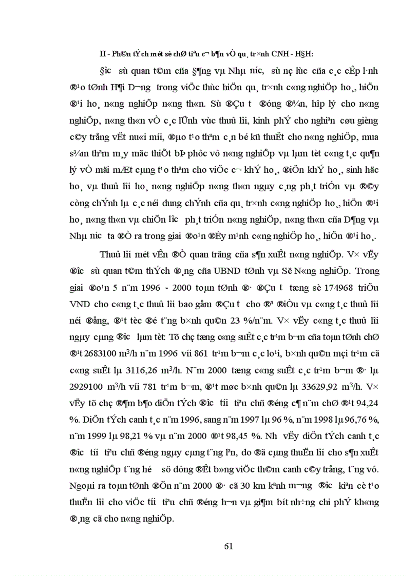 image for page Những vấn đề cơ bản của hệ thống chỉ tiêu phản ánh quá trình công nghiệp hoá hiện đại hoá nông nghiệp nông thôn