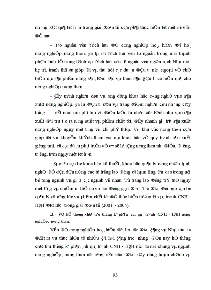 image for page Những vấn đề cơ bản của hệ thống chỉ tiêu phản ánh quá trình công nghiệp hoá hiện đại hoá nông nghiệp nông thôn