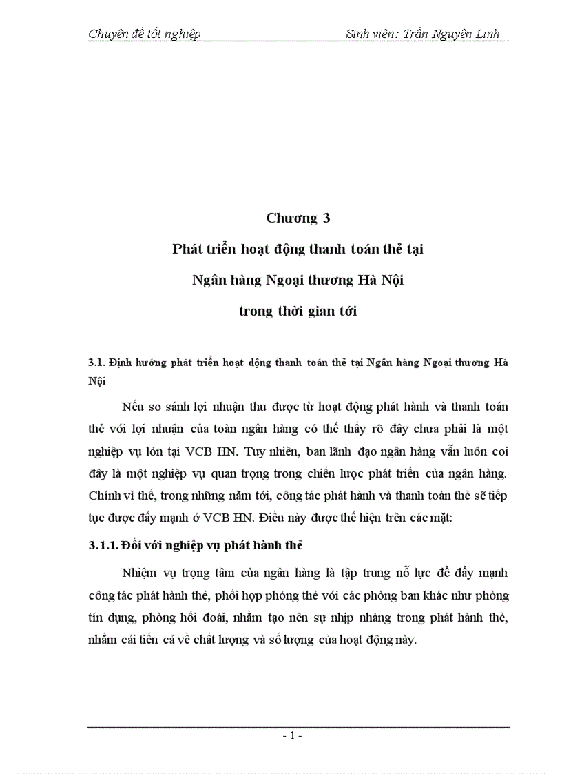 image for page Phát triển hoạt động thanh toán thẻ tại Ngân hàng Ngoại thương Hà Nội 1