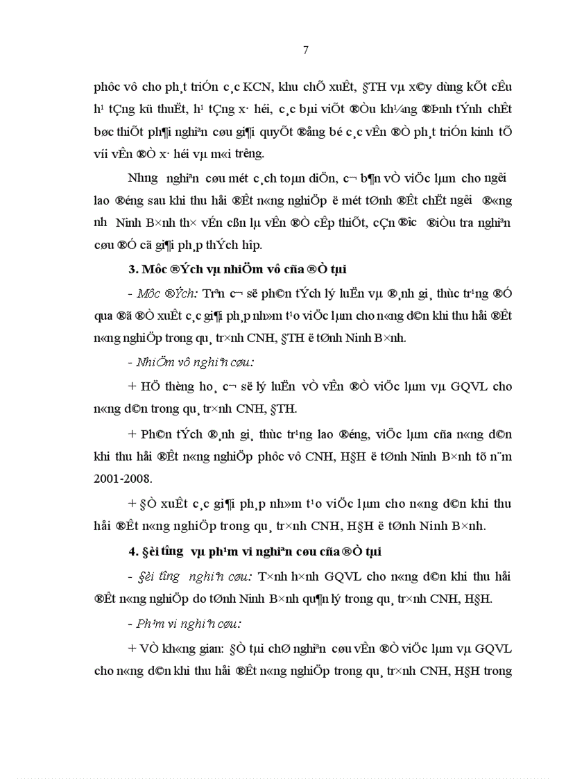 image for page Việc làm cho nông dân khi thu hồi đất trong quá trình công nghiệp hoá đô thị hoá ở tỉnh Ninh Bình