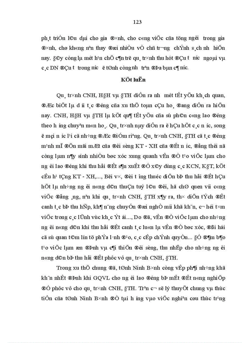 image for page Việc làm cho nông dân khi thu hồi đất trong quá trình công nghiệp hoá đô thị hoá ở tỉnh Ninh Bình