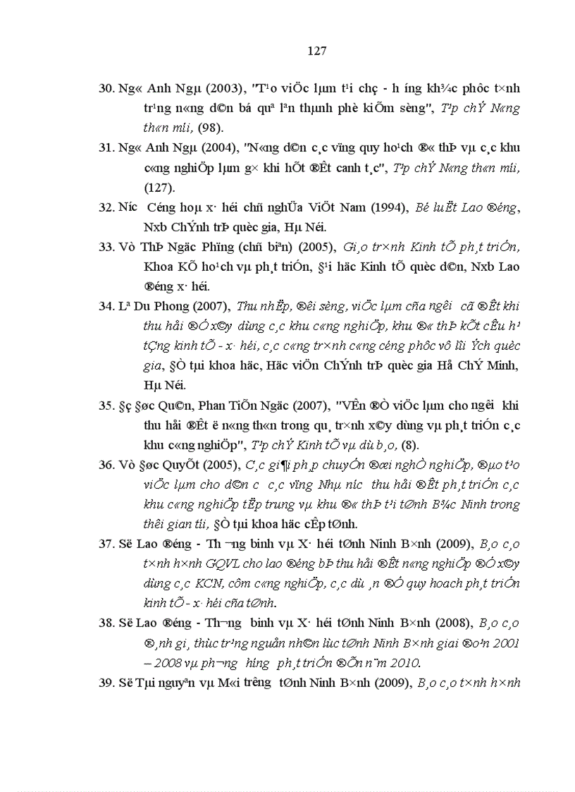 image for page Việc làm cho nông dân khi thu hồi đất trong quá trình công nghiệp hoá đô thị hoá ở tỉnh Ninh Bình