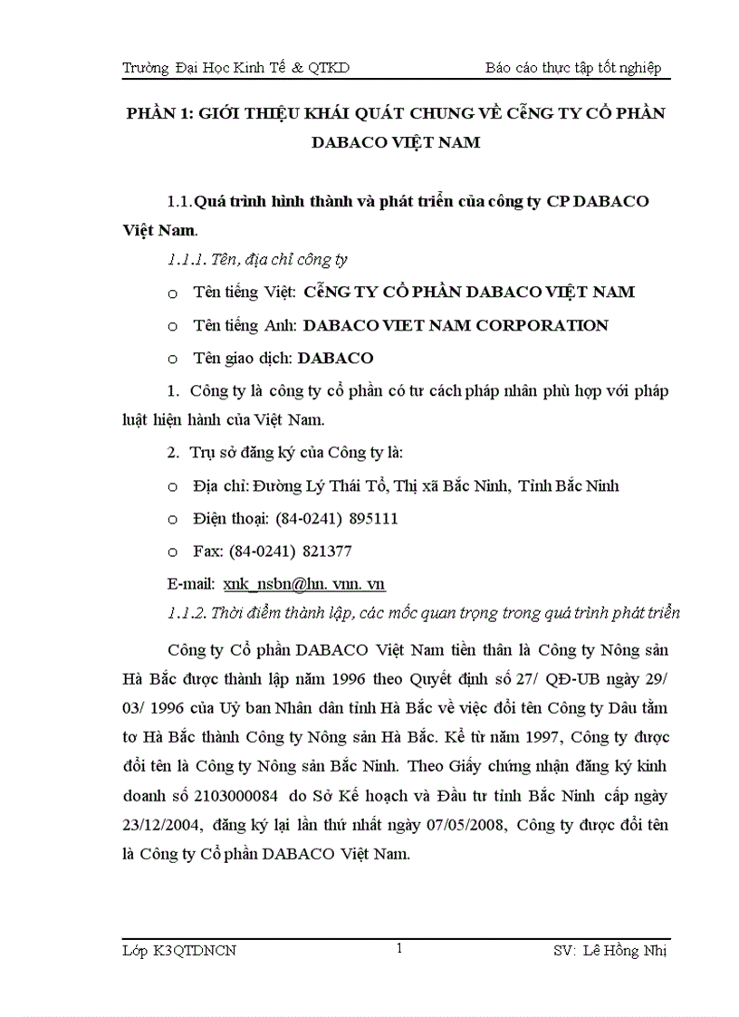 Một số giải pháp nhằm nâng cao hiệu quả sản xuất kinh doanh của công ty cổ phần DABACO Việt Nam