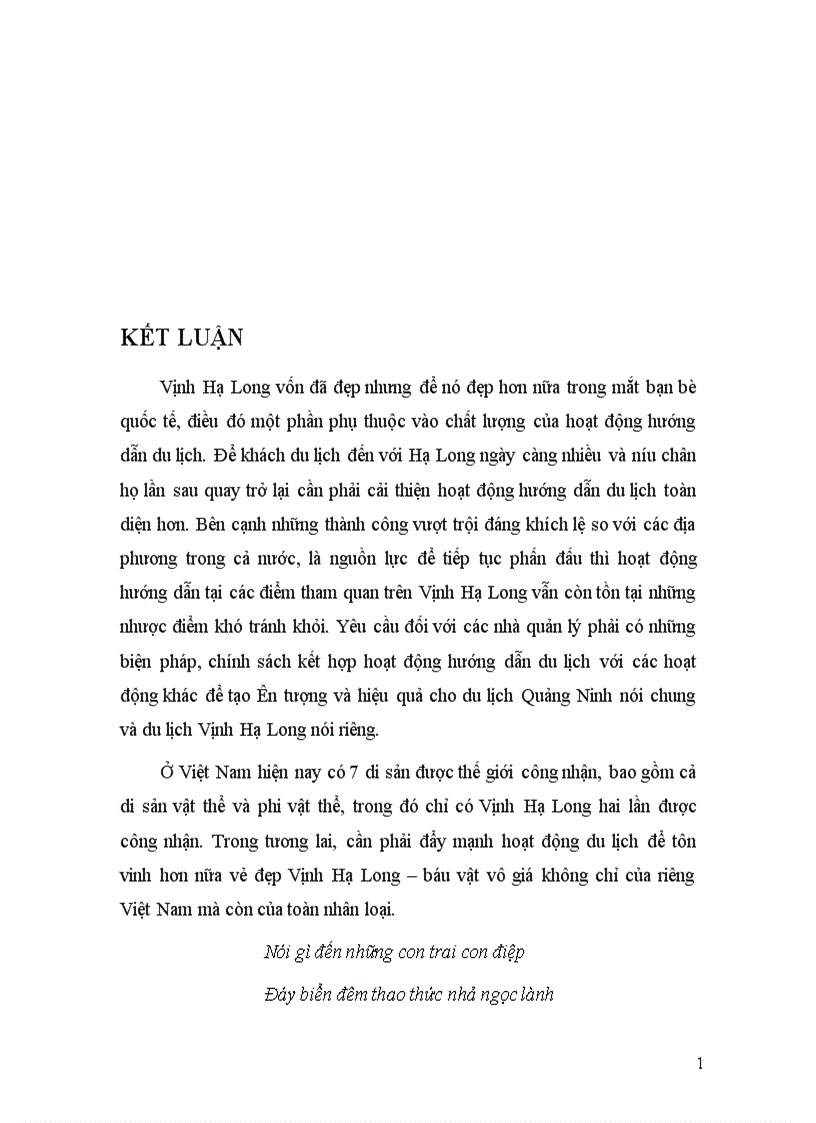 image for page Hoạt động hướng dẫn du lịch tại Hạ Long Quảng Ninh