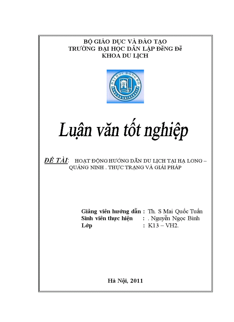 image for page Hoạt động hướng dẫn du lịch tại Hạ Long Quảng Ninh