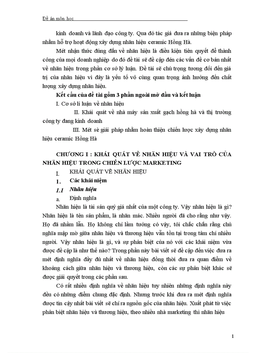 image for page Một số giải pháp hoàn thiện chiến lược xây dưng nhãn hiệu Ceramic Hồng Hà