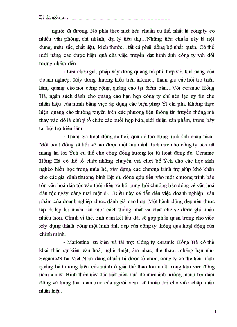 image for page Một số giải pháp hoàn thiện chiến lược xây dưng nhãn hiệu Ceramic Hồng Hà