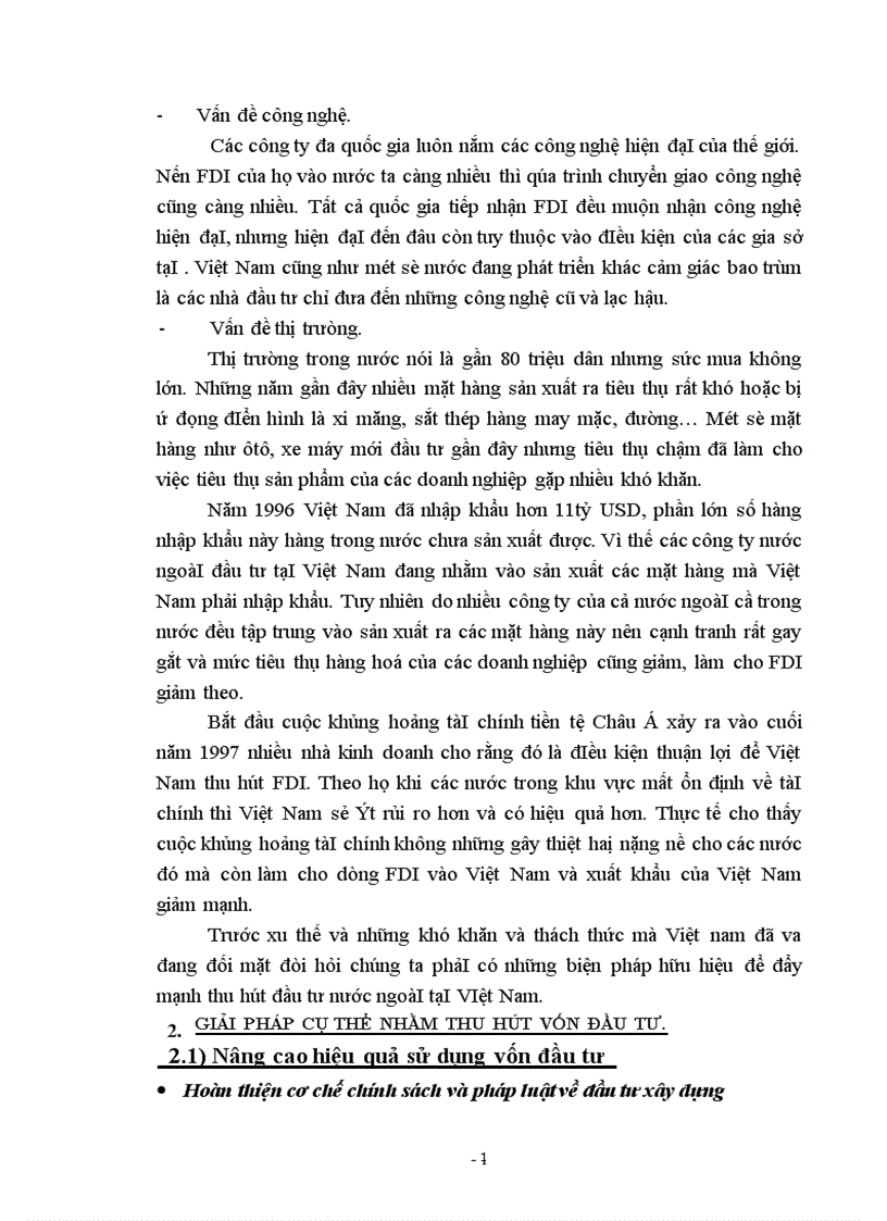 image for page Thực trạng và giải pháp để huy động và sử dụng có hiệu quả nguồn vốn đầu tư của nước ngoài 1
