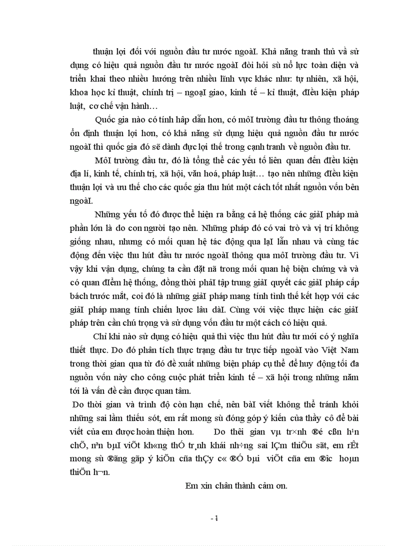 image for page Thực trạng và giải pháp để huy động và sử dụng có hiệu quả nguồn vốn đầu tư của nước ngoài 1