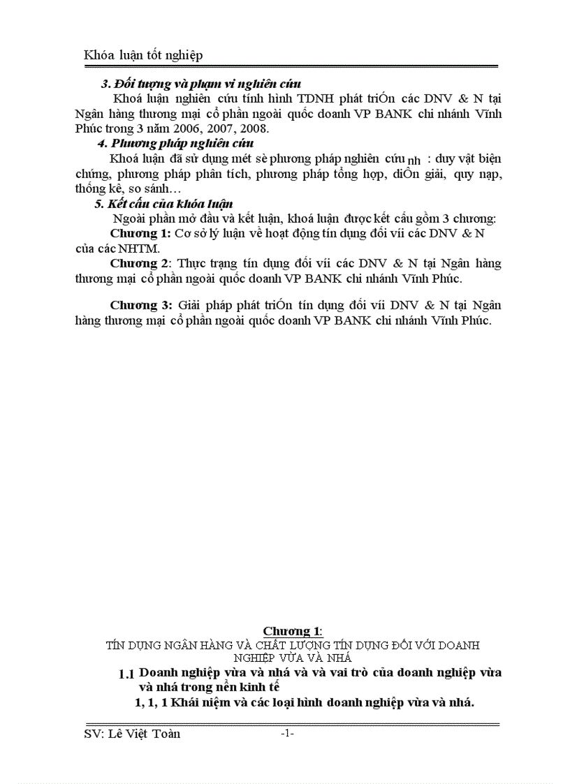 image for page Giải pháp nâng cao chất lượng tín dụng đối với doanh nghiệp vừa và nhỏ tại ngân hàng VP BANK Vĩnh Phúc