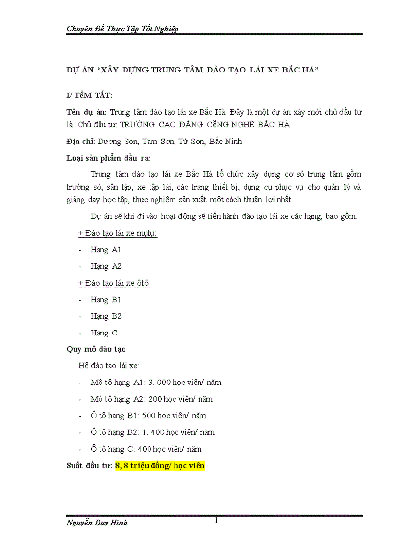 image for page Xây dựng trung tâm đào tạo lái xe Bắc Hà