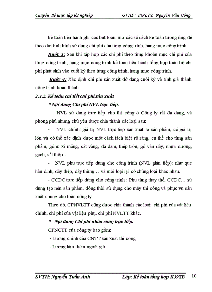 image for page Hoàn thiện kế toán chi phí sản xuất và tính giá thành sản phẩm xây lắp tại Công ty Cổ phần Xây dựng số 1 Yên Bái 1