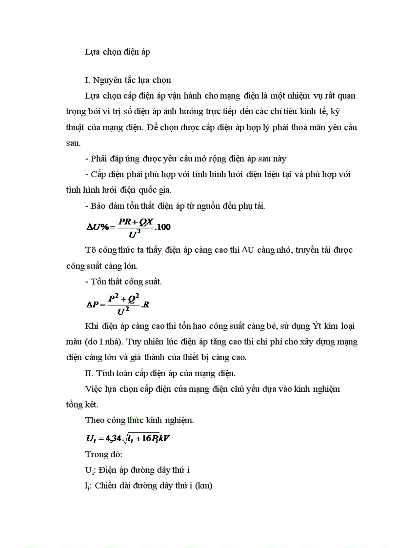 image for page Chọn máy biến áp và sơ đồ nối điện chính