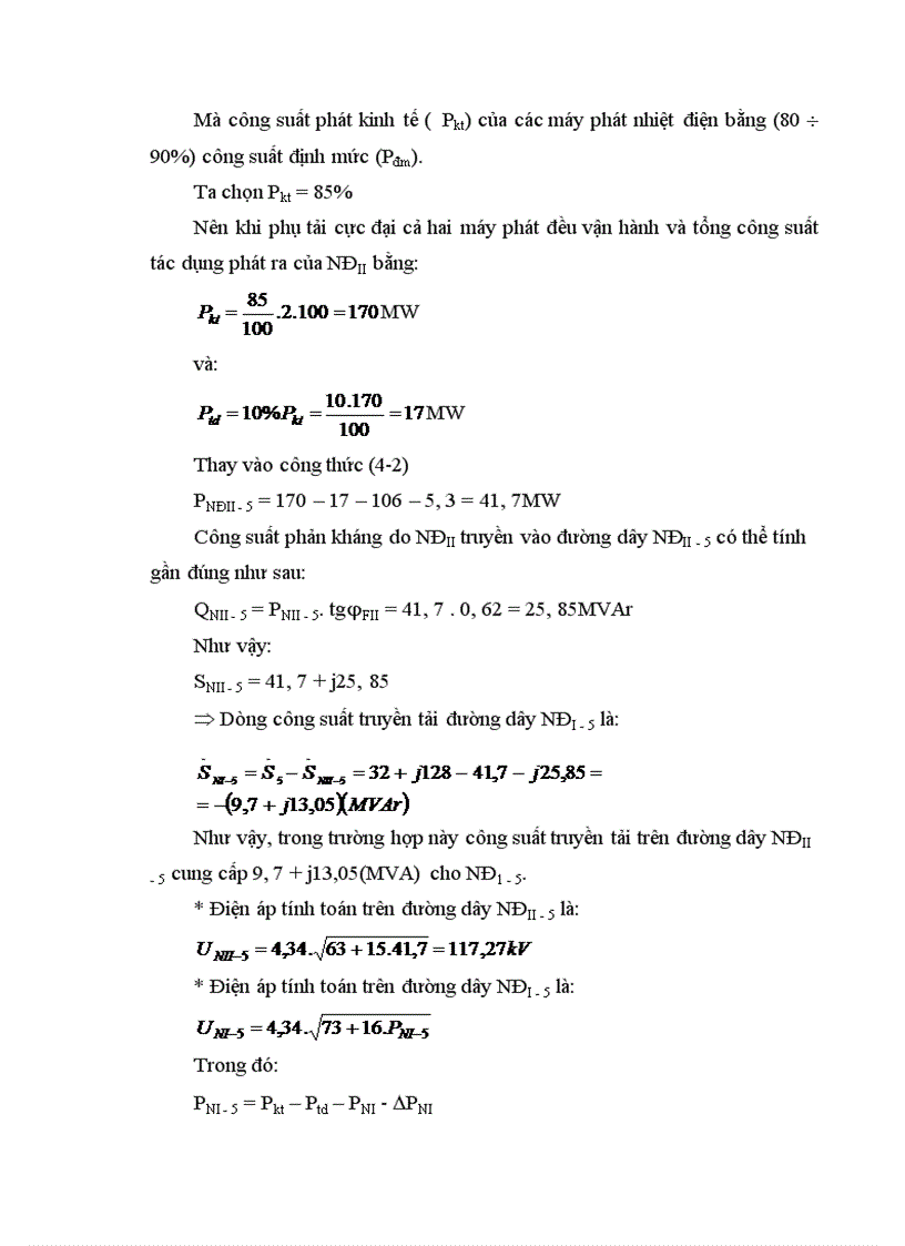 image for page Chọn máy biến áp và sơ đồ nối điện chính