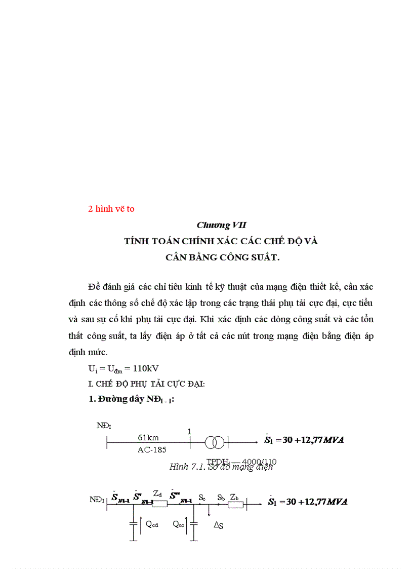 image for page Chọn máy biến áp và sơ đồ nối điện chính