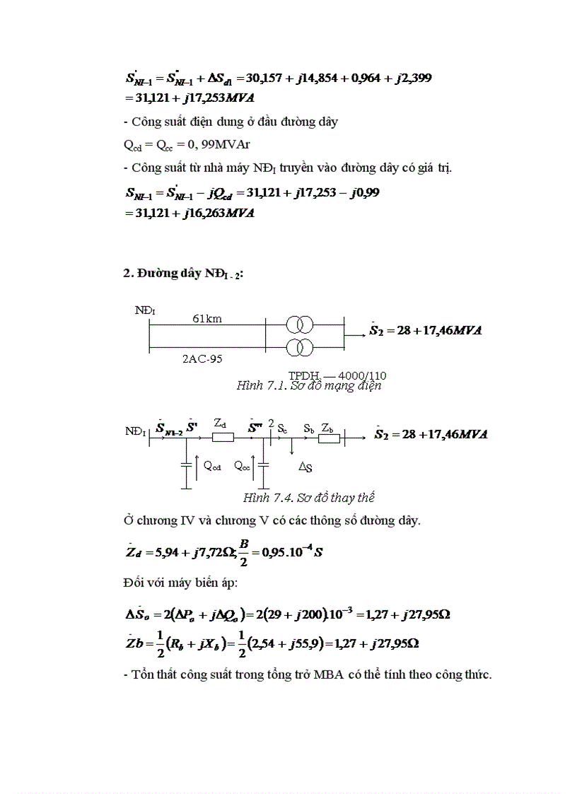 image for page Chọn máy biến áp và sơ đồ nối điện chính