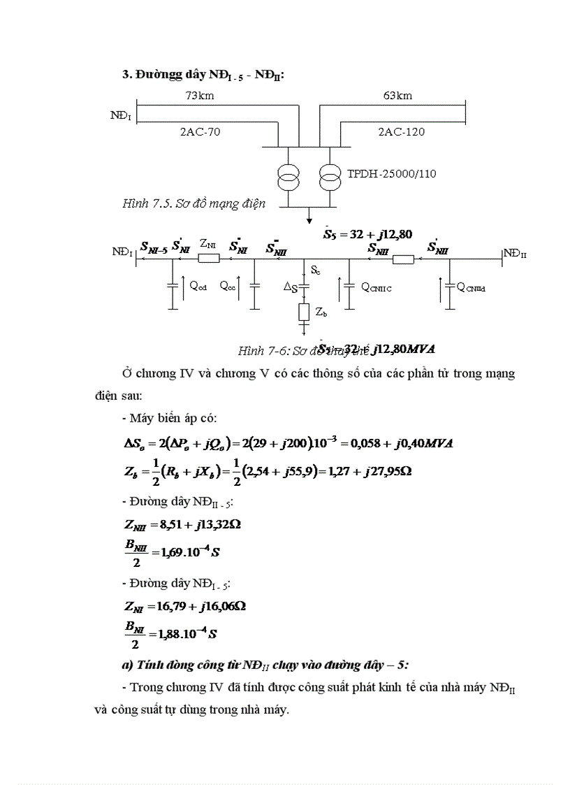image for page Chọn máy biến áp và sơ đồ nối điện chính