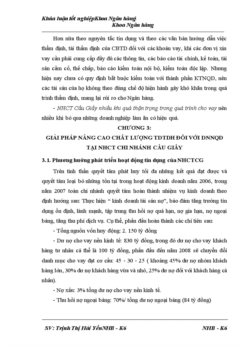 image for page Giải pháp nâng cao chất lượng tín dụng trung dài hạn đối với doanh nghiệp ngoài quốc doanh tại Ngân hàng Công Thương chi nhánh Cầu Giấy 1