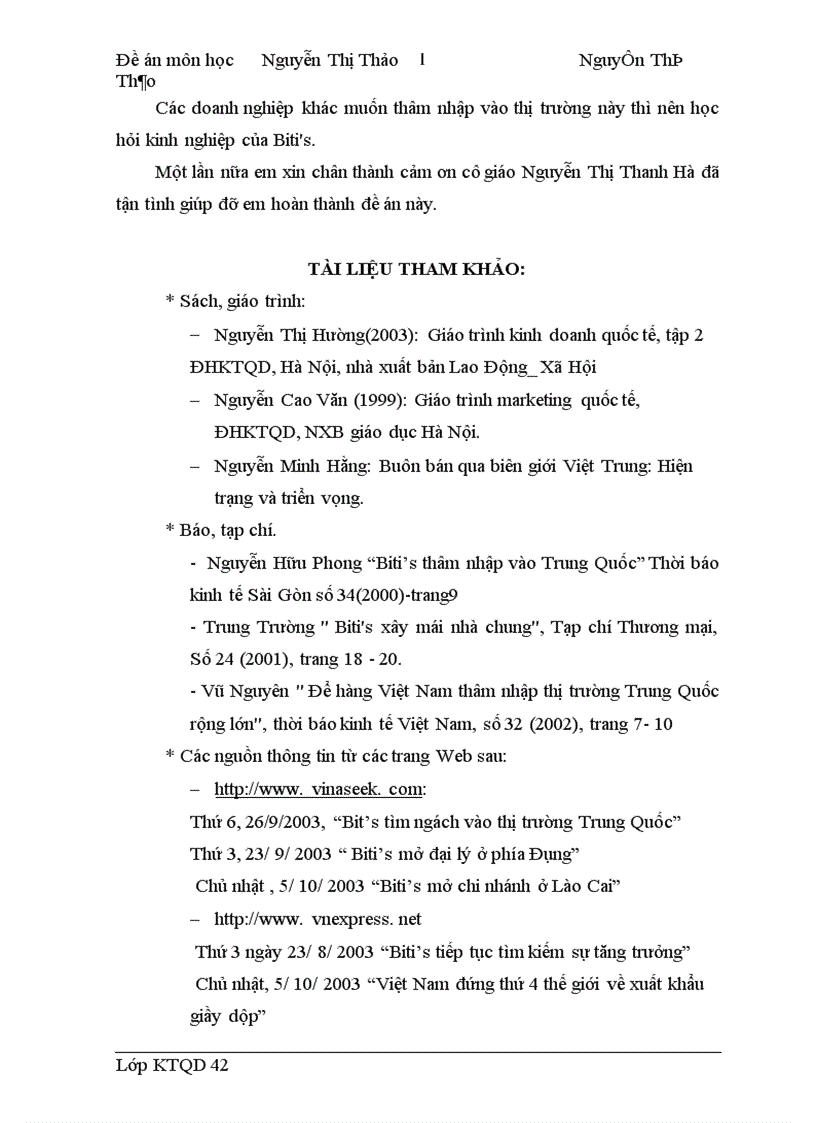 image for page Chiến lược thâm nhập thị trường Trung Quốc của công ty biti s 1