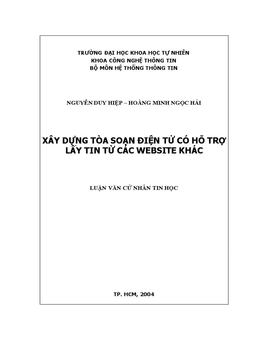 image for page Xây dựng tòa soạn điện tử có hỗ trợ lấy tin từ các website khác 1