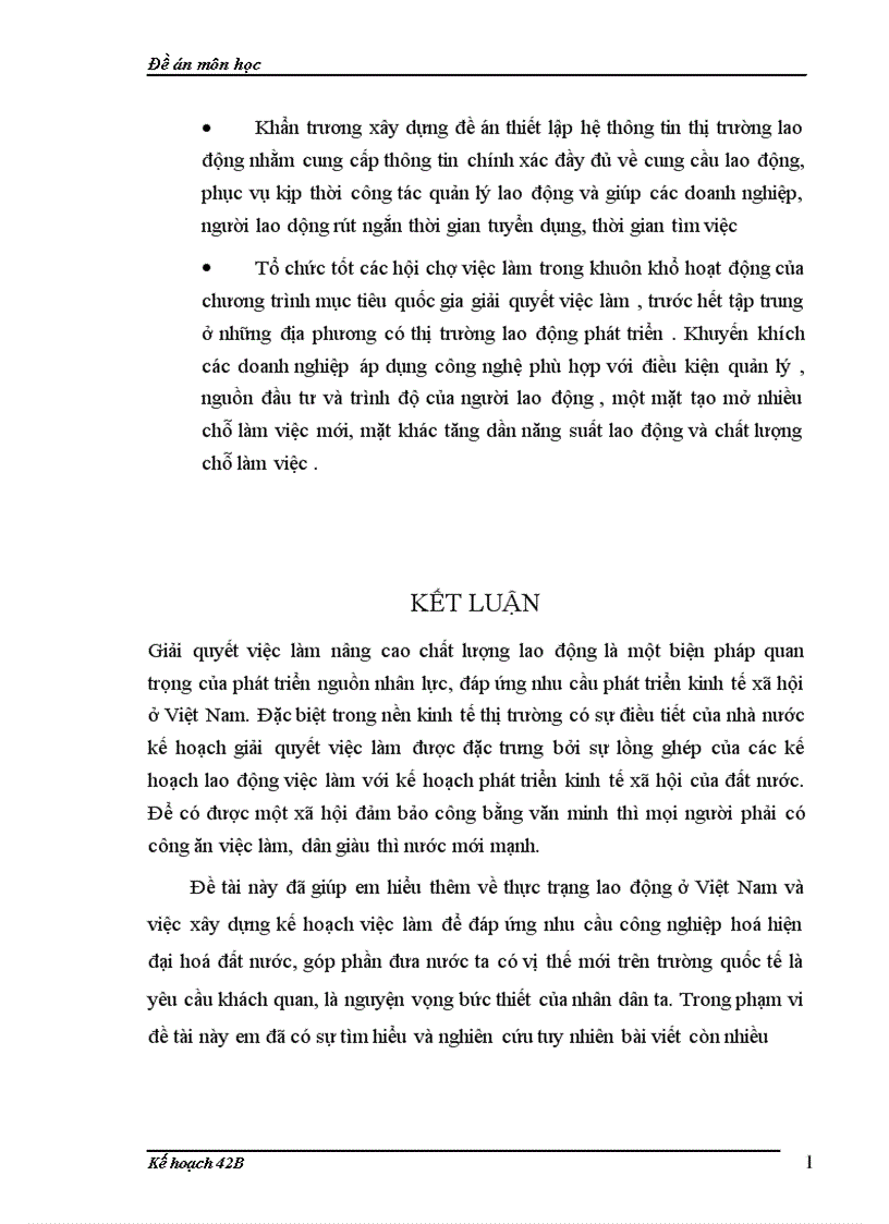 image for page Các giải pháp chủ yếu để thực hiện kế hoạch lao động việc làm thời kỳ 1