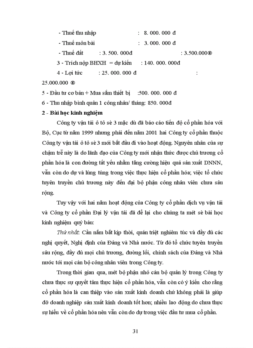 image for page Tiến trình Cổ phần hóa Công ty Vận tải ô tô số 3 Cục Đường bộ Việt Nam thuộc Bộ Giao thông Vận tải Những bài học kinh nghiệm rút ta 1