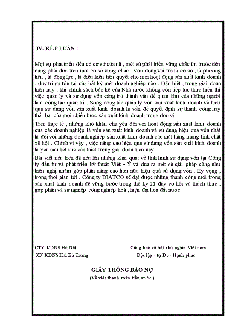 image for page Một số giải pháp nhằm góp phần nâng cao hiệu quả sử dụng vốn tại Công ty đầu tư và phát triển kỹ thuật Việt ý 1