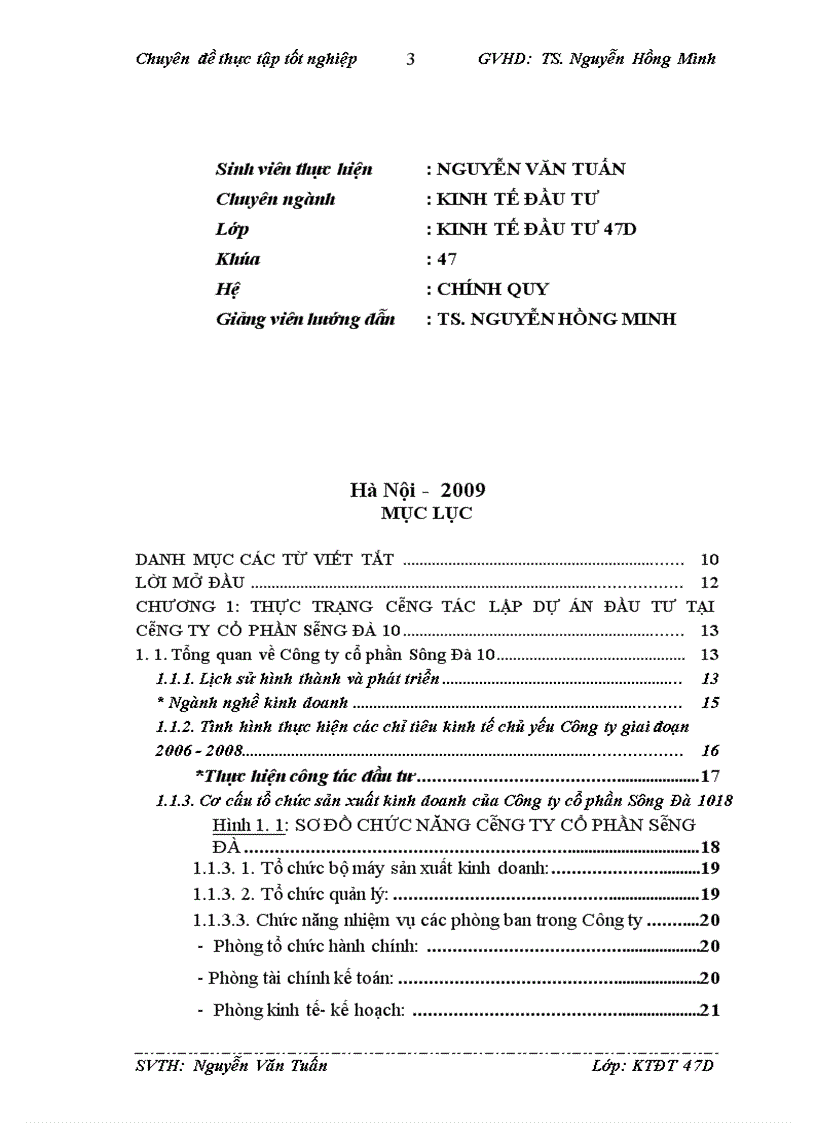 image for page Hoàn thiện công tác lập dự án dầu tư tại công ty cổ phần sông đà 10 1