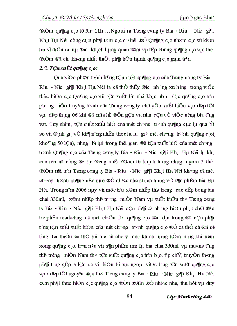 image for page Hoàn thiện chiến lược quảng cáo của Tổng công ty Bia Rượu Nước giải Khát Hà Nội 1