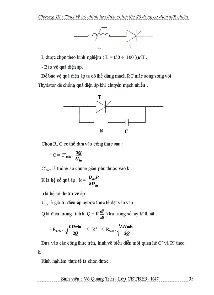 image for page Thiết kế bộ chỉnh lưu điều chỉnh tốc độ động cơ điện một chiều